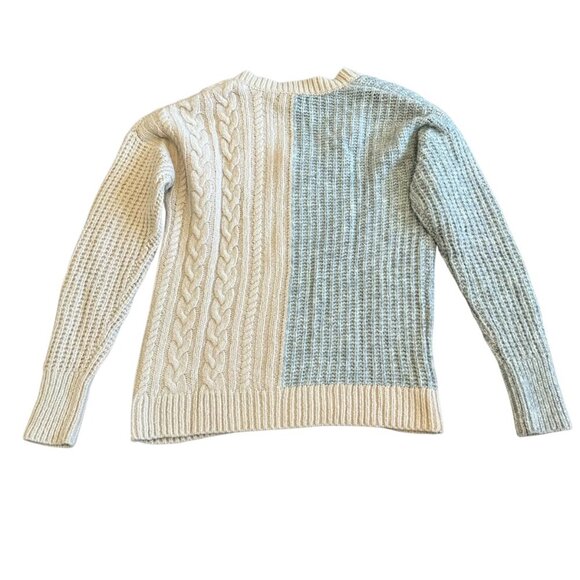 Banana Republic Colorblock Thick Weave Sweater Pullover V-Neck Stretch Small - Picture 7 of 12